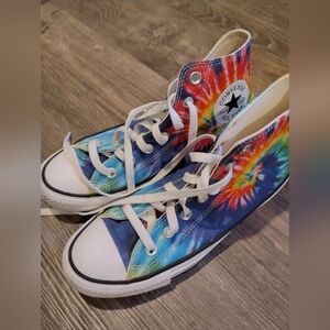Rainbow Tie Dyed Chuck Taylor Converse Women's 7.5 High Top Great condition